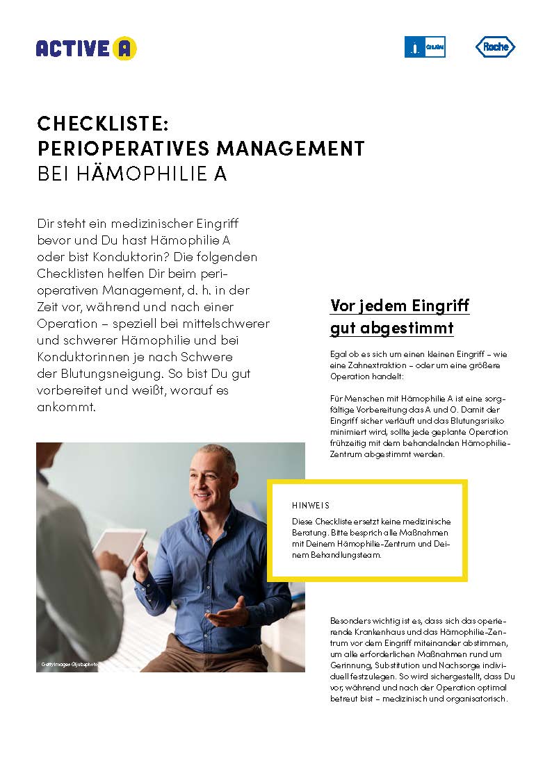 Checkliste Perioperatives Management
